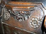 Manchester Cathedral and Collegiate Church of St Mary, St Denys and St George Lancashire Early 16th century medieval misericords misericord misericorde misericordes Miserere Misereres choir stalls Woodcarving woodwork mercy seats pity seats mcrn9iv.jpg