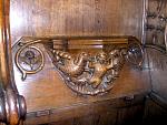 St John the Baptist Church Tideswell Derbyshire 15th century medieval misericord misericords misericorde misericordes Miserere Misereres choir stalls Woodcarving woodwork mercy seats pity seats Tideswell1.7.JPG